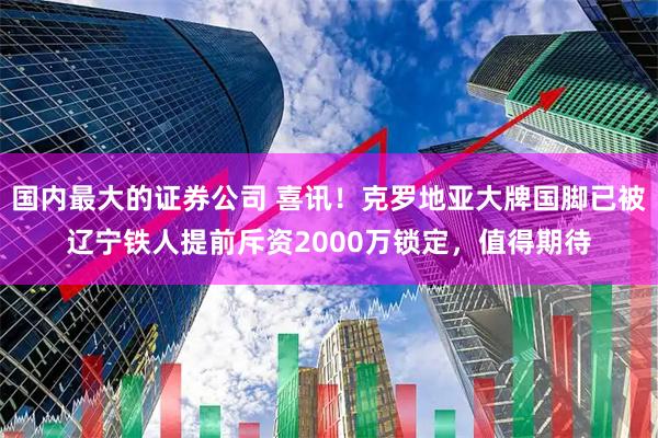 国内最大的证券公司 喜讯！克罗地亚大牌国脚已被辽宁铁人提前斥资2000万锁定，值得期待